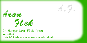 aron flek business card